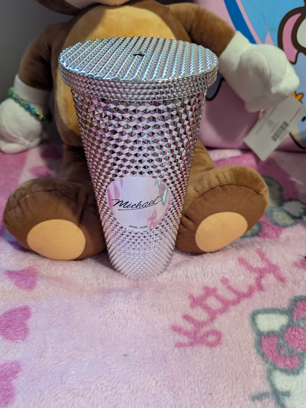Michael jackson movie bling cup tumbler silver